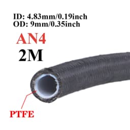 1M/2M/3M/5M AN3 AN4 AN6 AN8 AN10 Universal E85 Fuel Hose Oil Gas Cooler Line Pipe Tube Inside PTFE Nylon Stainless Steel Braided