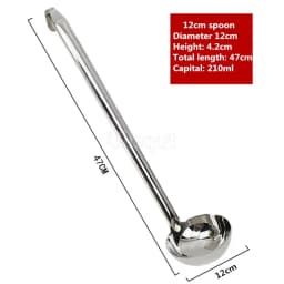 Stainless Steel Long Handle Ladle Serving Spoon Big Round Dinner soup Scoop Buffet Creative Kitchen Cooking Utensils Tableware