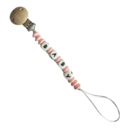 Personalized Name Cute Pacifier Chain - Adjustable Silicone Teether Clip for Babies