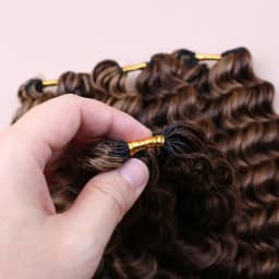 4 27 Highlight Deep Wave Feather Crochet 100% Human Hair Pre Looped Invisible Miracle Knots Hair Feathered Crochet Human Hair Boho Braids Deep Curly Vietnamese Highlights Colored Bundles Remy Human Hair Weave Bundles