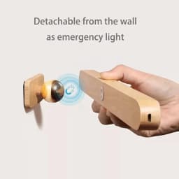 LED Night Light Wooden Mirror Front Fill Light Portable Rechargeable Magnetic Wall Lamp For Touch switch Bedroom Bedside Lamps