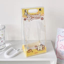 For 10cm 15cm Plush Dolls Storage Kawaii Clear PVC Doll Display Bag Cute Cartoon Prints Dust Proof Pouch Pendant