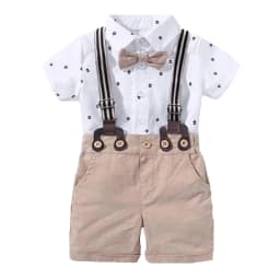 Cotton Birthday Clothes Suit for 3 6 9 12 18 24 Months Boys Newborn Baby Formal Set Romper Toddler Jumpsuit Outfits Summer Suits