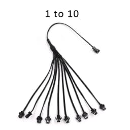 1 to 2/3/4/5/6/7/8/9/10 Way Splitter Connectors Cable for EL Wire Neon Light Accessories