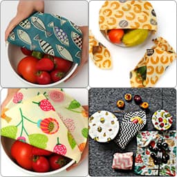 Beeswax Food Wraps Roll Reusable Beeswax Eco-Friendly Sustainable Food Storage Wrap for Sandwich Cheese Fruit Bread Snacks