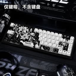 KUXM New Reze 5.0 Themed Keycaps, OEM Profile, PBT Material, Side Print Backlit, 5-side Sublimation for Mechanical Keyboard DIY