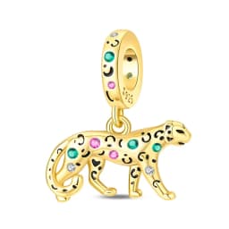 Original Charms Beads 925 Sterling Silver Golden Leopard Firefly Butterfly Hot Air Balloon Beads Fit DIY Bracelet Fine Jewelry