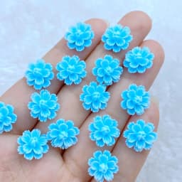 60Pcs New Cute 12mm Mini Little Flower Series Resin Flatback Ornament Jewelry Making Manicure Hairwear Accessories