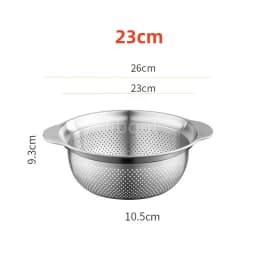 Vegetable washing basin Basket rice washing artifact Fruit filter basin Strainer Kitchen items 304 stainless steel drain basket