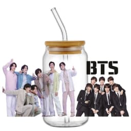 Popular Korean oppa groups easy peel waterproof Party DIY Decals 3D transfers uvdtf tumbler stickers 16oz uv dtf cup wraps