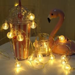 Battery Box Bubble Ball Light String Crystal Bead Ball Fairy String Light Wedding Party Christmas 1.5-3-6 Meters 10-20-40 Lights