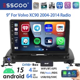 ESSGOO 9" Android 15 For Volvo XC90 2004-14 Wireless Carplay Android Auto Car Stereo Radio GPS NAVI WIFI SWC RDS USB FM BT Wifi