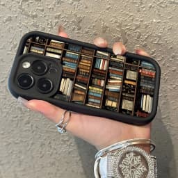 Book Shelf Creative Pattern Phone Case For iPhone 18 17 11 12 13 14 15 16 Pro Max 17E 16E 16 Plus 17 Air Shockproof Bumper Cover