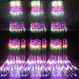 3x2/3X6/6X3M Waterproof Waterfall String Light Christmas Curtain Icicle Light Outdoor Meteor Shower Rain Fairy Light Garland