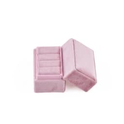Velvet 3 Slots Ring Box Jewelry Display Holder Portable Ring Storage Organizer Case for Rings Jewelry Gift Box for Women