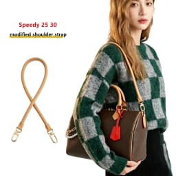 Genuine Vachetta Leather Bag Strap for LV Speedy 20 25 30 Shoulder Straps Long Bags Belts Replacement Bag Accessories