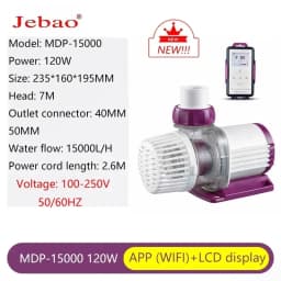 Jebao Jecod MDP Series WiFi App Control Smart DC Aquarium Fish Tank Circulation Return Pump with LCD Display Controller