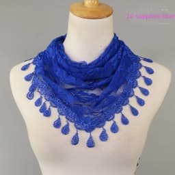 Fashion Solid Triangle Veil Scarf Women Polyester Jacquard Rose Shawl Wedding Turban