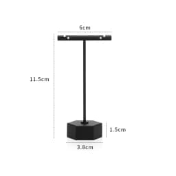 Modern Jewelry Earrings Display Stand Holder T Bar Rack Tower Metal Earring Bracket Organizer Ear Studs Hanging Storage Shelf
