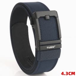 TUSHI 43mm Stiff Tactical Belt for Men Metal Automatic Buckle Military Police Duty Belt 1100D Nylon Gun Belt Casual Girdle Male