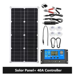 600W Solar Panel 12V Solar Kit Flexible Portable With 100A Controller Suitable For Home Outdoor Camping Mobile RV Solar Charger