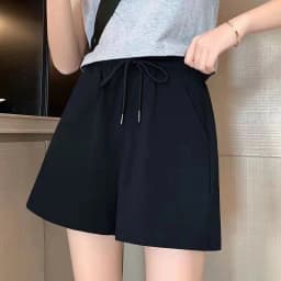 Summer new style drawstring double-ended pants American retro washed personalized printed casual shorts trendy retro loose pants