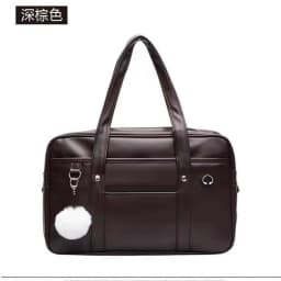 Student Handbag JK Uniform Bag Single Shoulder PU Uniform Bag Commuter Document Backpack Computer Bag Travel Bag