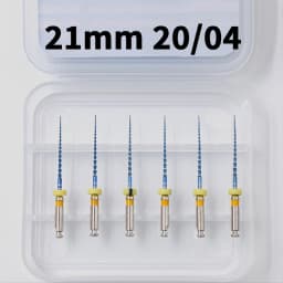 Glin Nickel Titanium Root Canal Dental Endo Files Blue Dental Rotary Files Use for Root Canal Cleaning Heat Activation 21/25mm