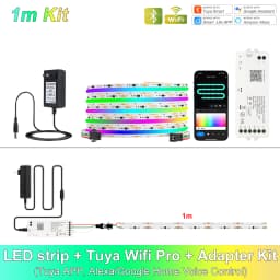 1M-25M Tuya WiFi Addressable LED Strip Lights Kit WS2811 SPI RGBIC Dream Color LED Tape 24V Pixel Strip For Home Decor