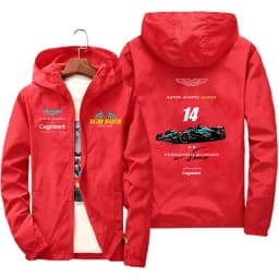 2026 New Aston Martin F1 Team Unisex Spring and Autumn Trench Coat, Casual and Stylish, Perfect for Streetwear and Parties