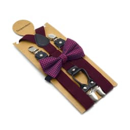Solid Color Bowknot Elastic Leather Suspenders Braces Men Women Adjustable Straps For Wedding Suit Skirt Accessories Gift