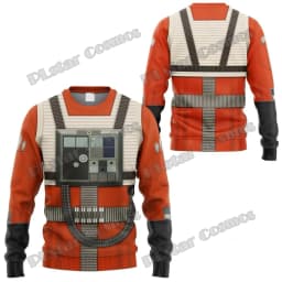 Cosplay Apparel X-Wing Pilot 3D Printed Fashion Men's Hoodies & Sweatshirt Autumn Streetwear Unisex Casual zipper hoodie TDD189