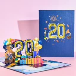 Anniversary Card, Pop Up 1st 18th 21th Birthday Card, Anniversary Number Greeting Cards for Wedding Wife Husband Girlfriend