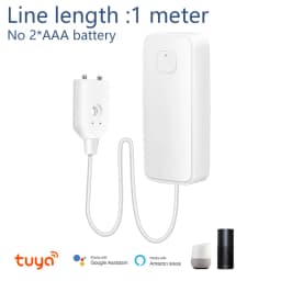 1M/3M/5M Water leakage sensor WIFI leak level Sound Alarm detector security Overflow protection Work with Tuya Smart Life App