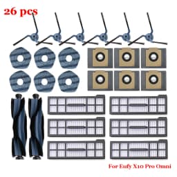 For Eufy X10 Pro Omni Replacement Parts Accessories Roller Side Brush Filter Mop Cloth Rags Pads Dust Bag Vacuum Cleaner Part