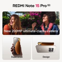 Xiaomi Redmi Note 15 Pro 5G Smartphone, NFC MTK Dimensity 7400-Ultra 6.83" 120Hz Display 200MP Camera 45W Charge Battery 6580mah