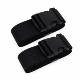 2Pcs Straight Shaped Luggage Straps for Suitcase Polyester Luggage Belt with Adjustable Release Buckle Unisex Travel Accessory