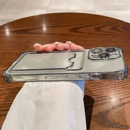 Transparent Card Slot Bag Holder Case For iPhone 18 17 16 15 14 13 12 11 Pro Max Mini Plus XR Clear Wallet Shockproof Soft Cover