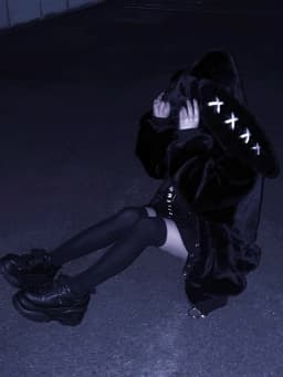 Trendy Womens Black Cute Bunny Ear Collar Zip Up Jacket Y2K Kawaii Oversized Plush Coat Street Style Plush Bunny Ear Warm Coat