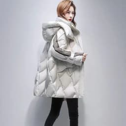 New Autumn Winter Warm Women's Down Cotton Coat Long Thick Padded Jacket Female Detachable Hooded Parker Cotton Clothes