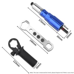 New Electric Rivet Gun Adapter 2.4mm-4.8mm Rivet Nut Gun Drill Adapter Cordless Riveting Tool Insert Nut Pull Rivet Insert Tool