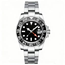 Customized LOGO 40mm Quartz GMT Man Watches Sapphire glass 10Bar Waterproof Luminous Diving Mens Wrist Watch Steel Bracelet