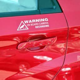 1 piece of car camera video warning sticker, suitable for trucks, car body decoration decals, auto accessories