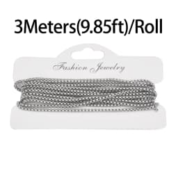 2mm/3mm Stainless Steel Box Chain Square Rolo Cable Wheat Chain For Diy Necklace Braclet Jewelry Making