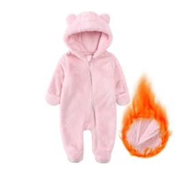 2026 Winter Thicken Fleece Newborn Baby Romper Soild Cotton Hoodies Infant Girl Onesie Toddler Boy Jumpsuits Warm Casual Outfits