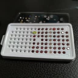 3-6mm Round Diamond Storage Box Loose Gemstone Jewelry Display Case 100 Grids Bare Stone Cover Tray Zircon Gems Packaging Box