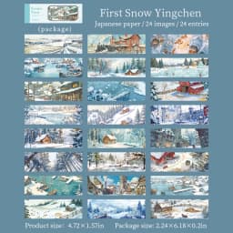 Journal GO 24pages Scenic View Landscape Sticker Book 4-Season Long Strip Decals for Journaling Scrapbooking Planners DIY Crafts