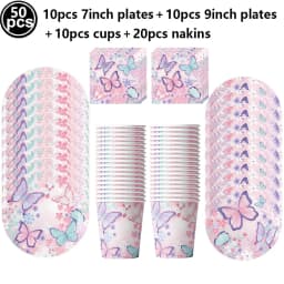 1set Pink Butterfly Balloons 32inch Number Balloon Set Happy Birthday Butterfly Foil Balloon Baby Shower Birthday Party Decors