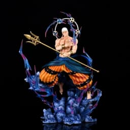 New One Piece Enel Gk Action Figure Led Light Up Three Head Sculpt Collectible Model Figurine Ornament Adult Desktop Ornament