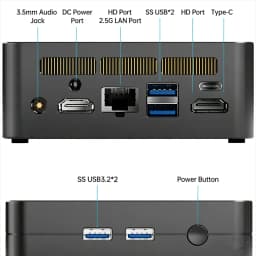 SZBOX X74 AMD Ryzen 5 7430U MINI PC Windows 11 Pro 2*DDR4 2*M.2 2280 SSD Lan WIIF6 BT5.3 Type-C Desktop MINI PC Gamer Computer